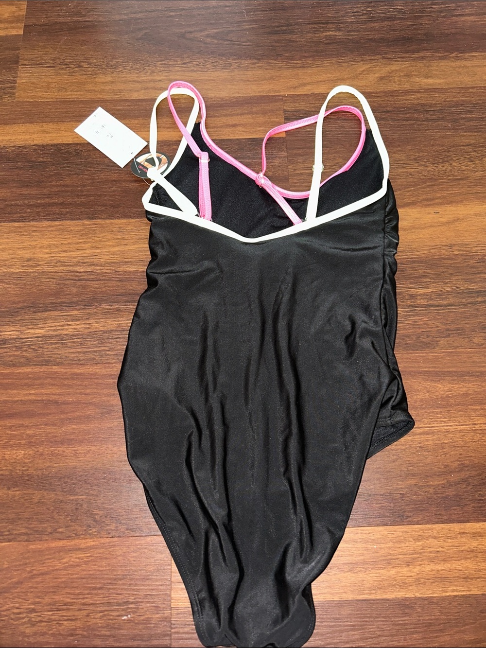 No Boundaries Retro Style Neon One-piece Double Strap Swim Suit NWT - Picture 3 of 8